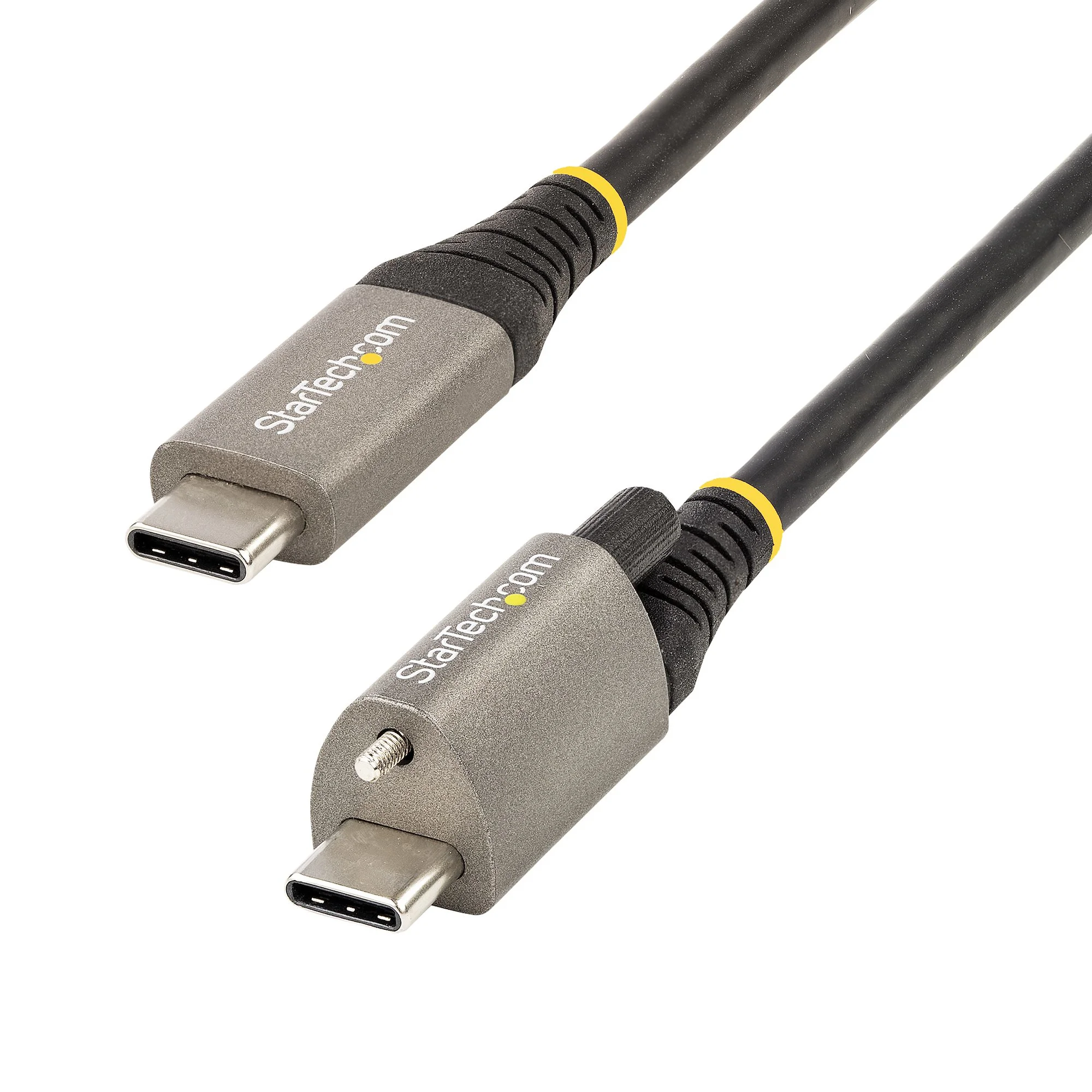 StarTech.com 1m USB-C Kabel, Schraubenverriegelung, USB 10Gbps, 100W (5A) Power Delivery, 8K 60Hz / 4K 144Hz DP-Alt-Modus, USB-IF-zertifiziert - Thunderbolt-Kompatibel