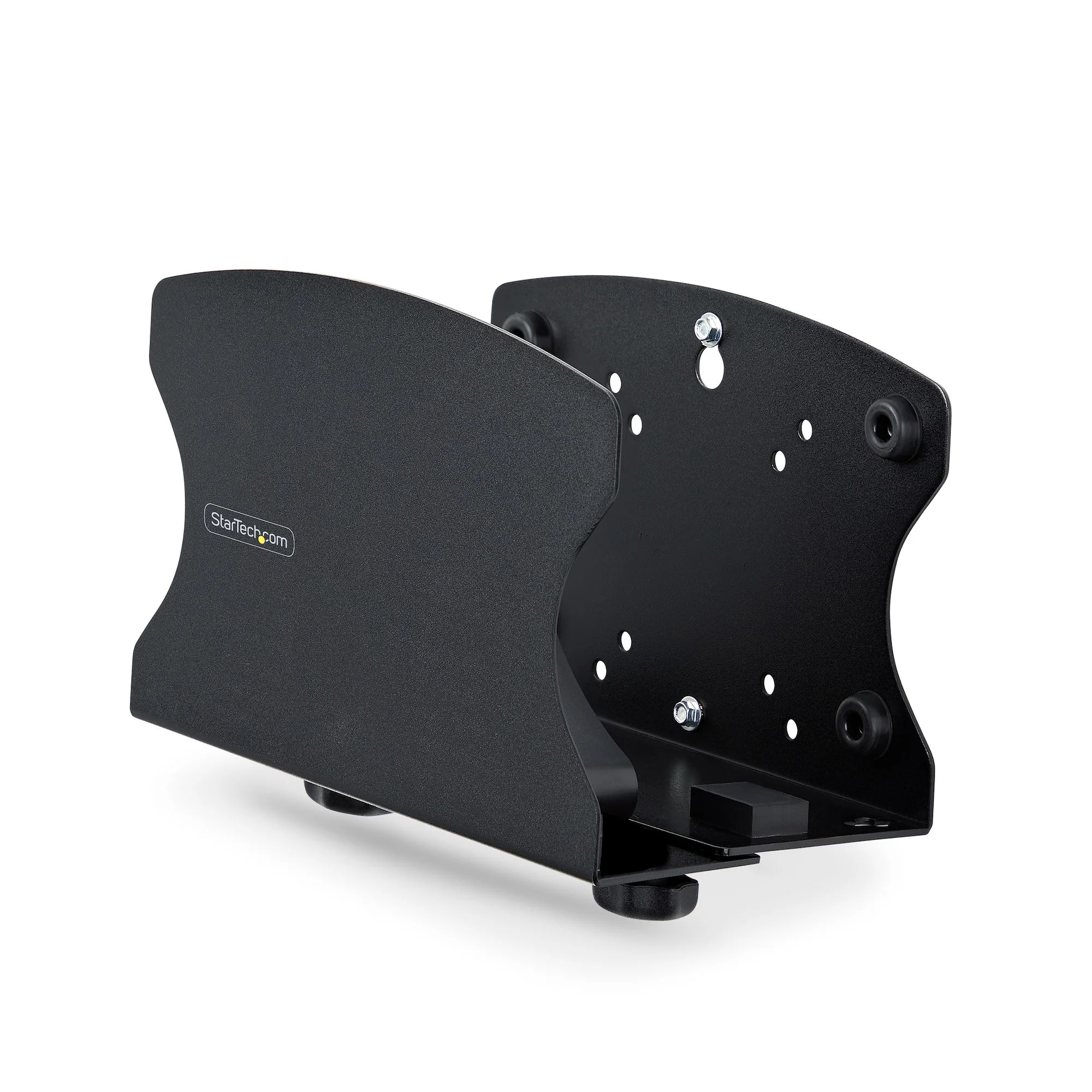 StarTech.com PC-Wandhalterung, für Computer bis zu 18 kg, werkzeuglos Verstellbare Breite (50 bis 200 mm), PC Wandmontage für Mini PC/Tower, Computer Wand-/Schreibtischhalterung