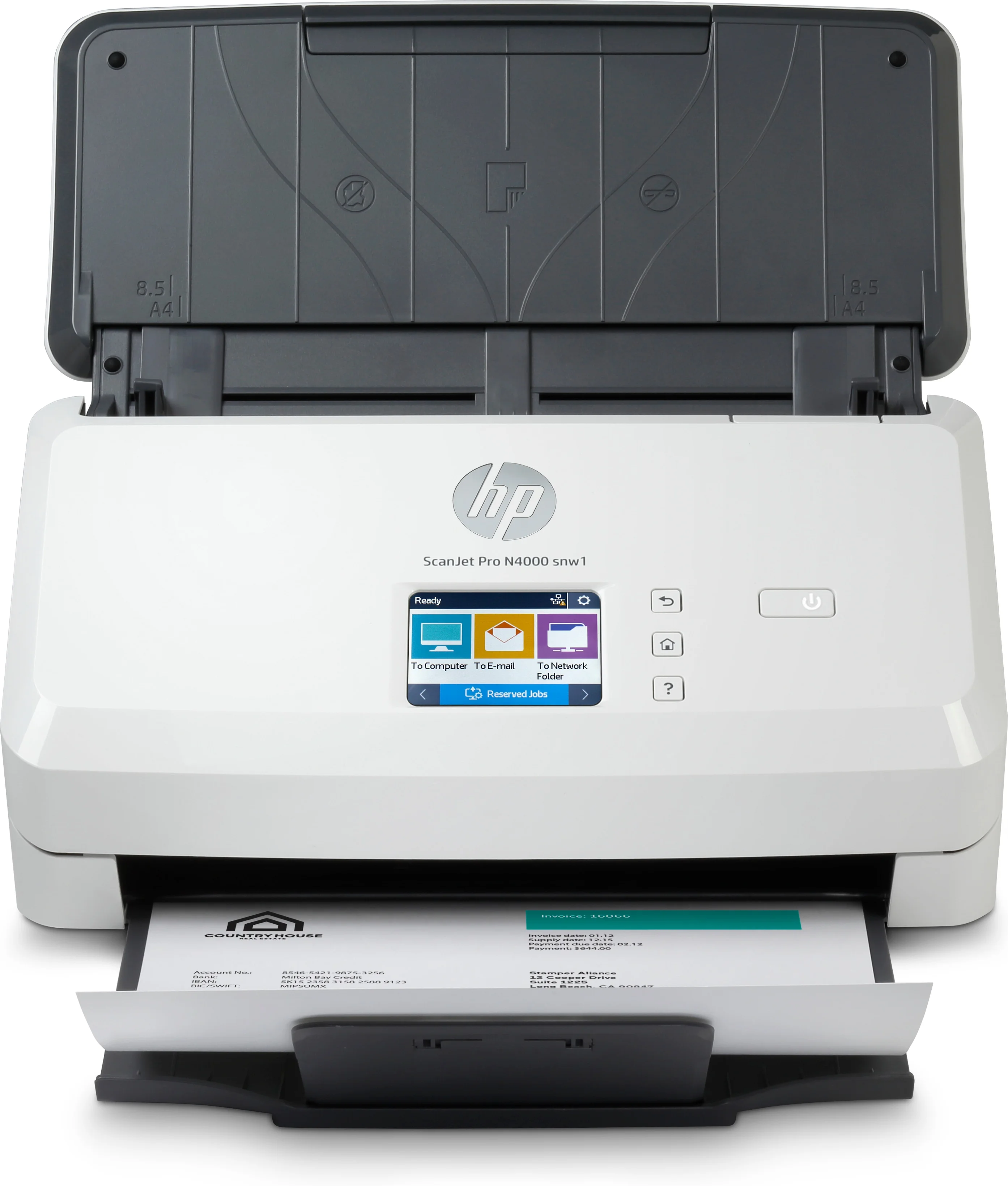HP Scanjet Pro N4000 snw1 Sheet-feed Scanner Scanner mit Vorlageneinzug 600 x 600 DPI A4 Schwarz, Weiß