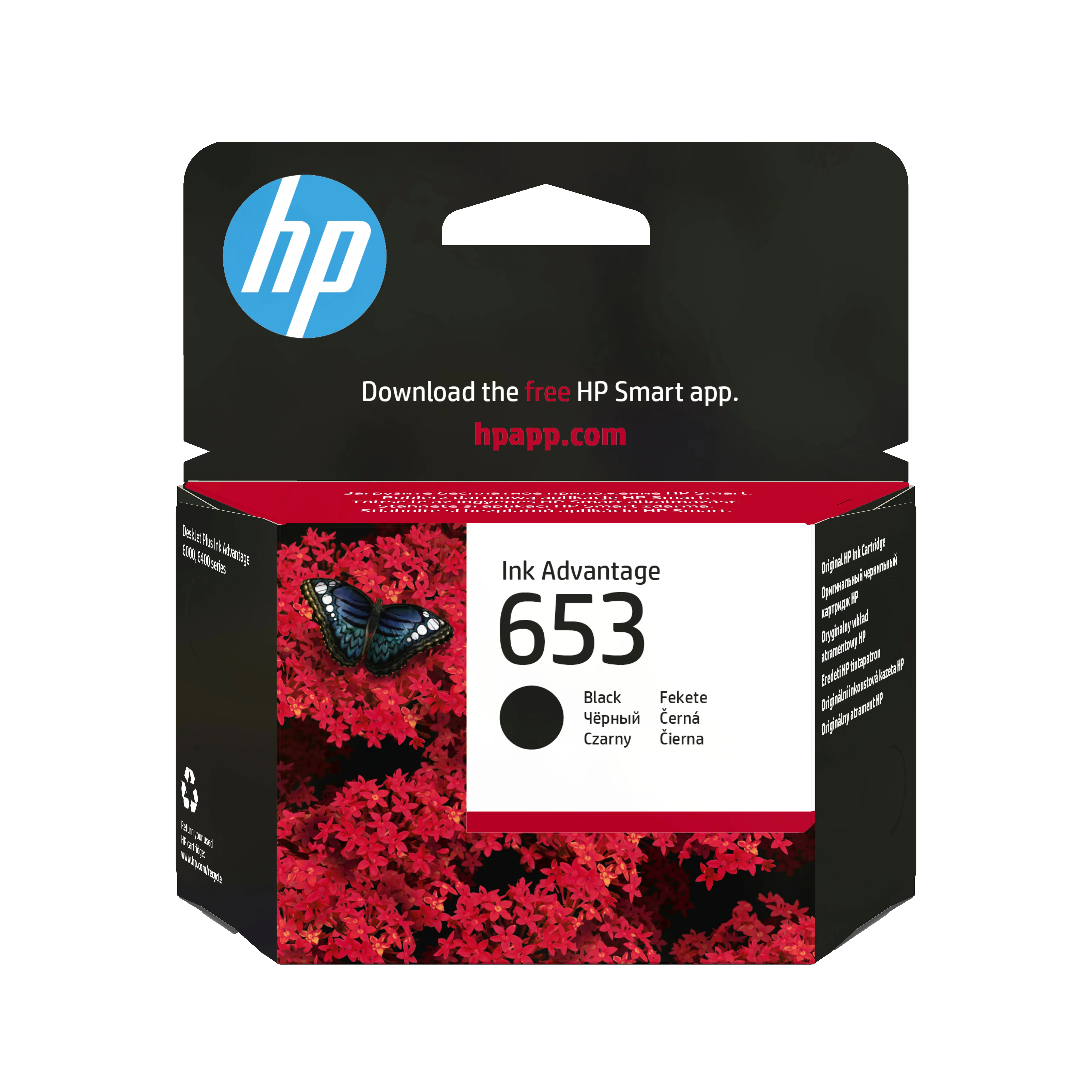 HP 653 Schwarz Original Advantage-Druckerpatrone