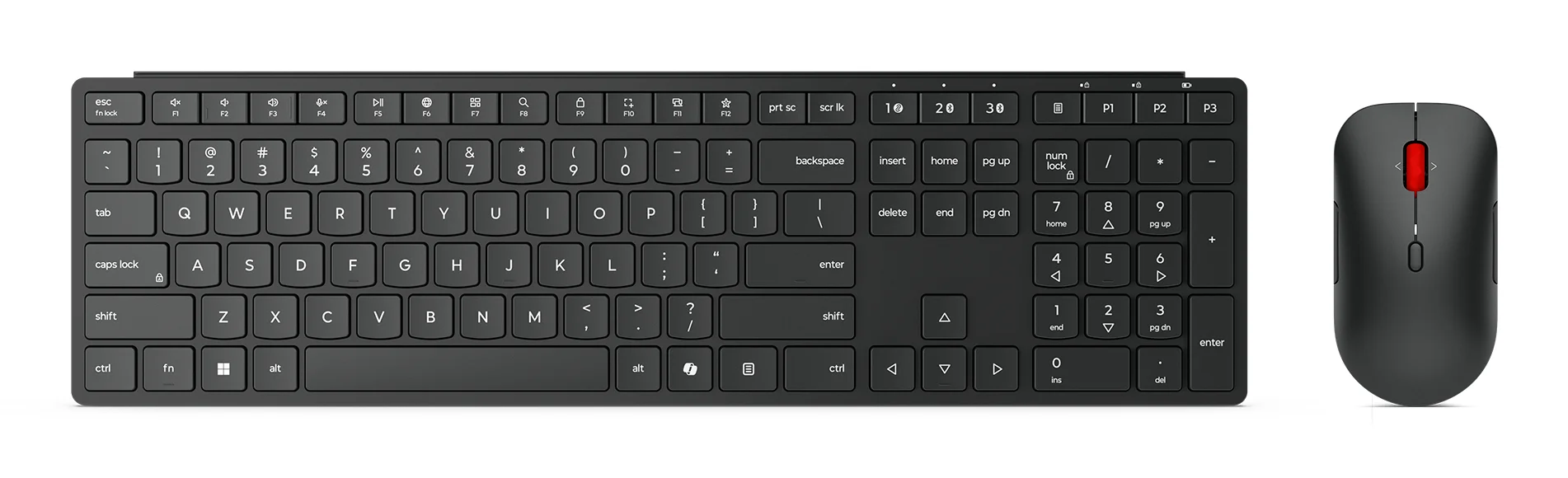 Lenovo 4X31S04814 Tastatur Maus enthalten Büro RF Wireless + Bluetooth Deutsch Schwarz