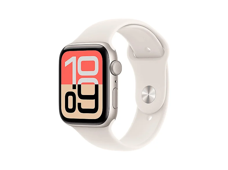 APPLE Watch SE 3 GPS 44, 2025 Smartwatch Aluminium Fluorelastomer, 140-190 mm, Polarstern