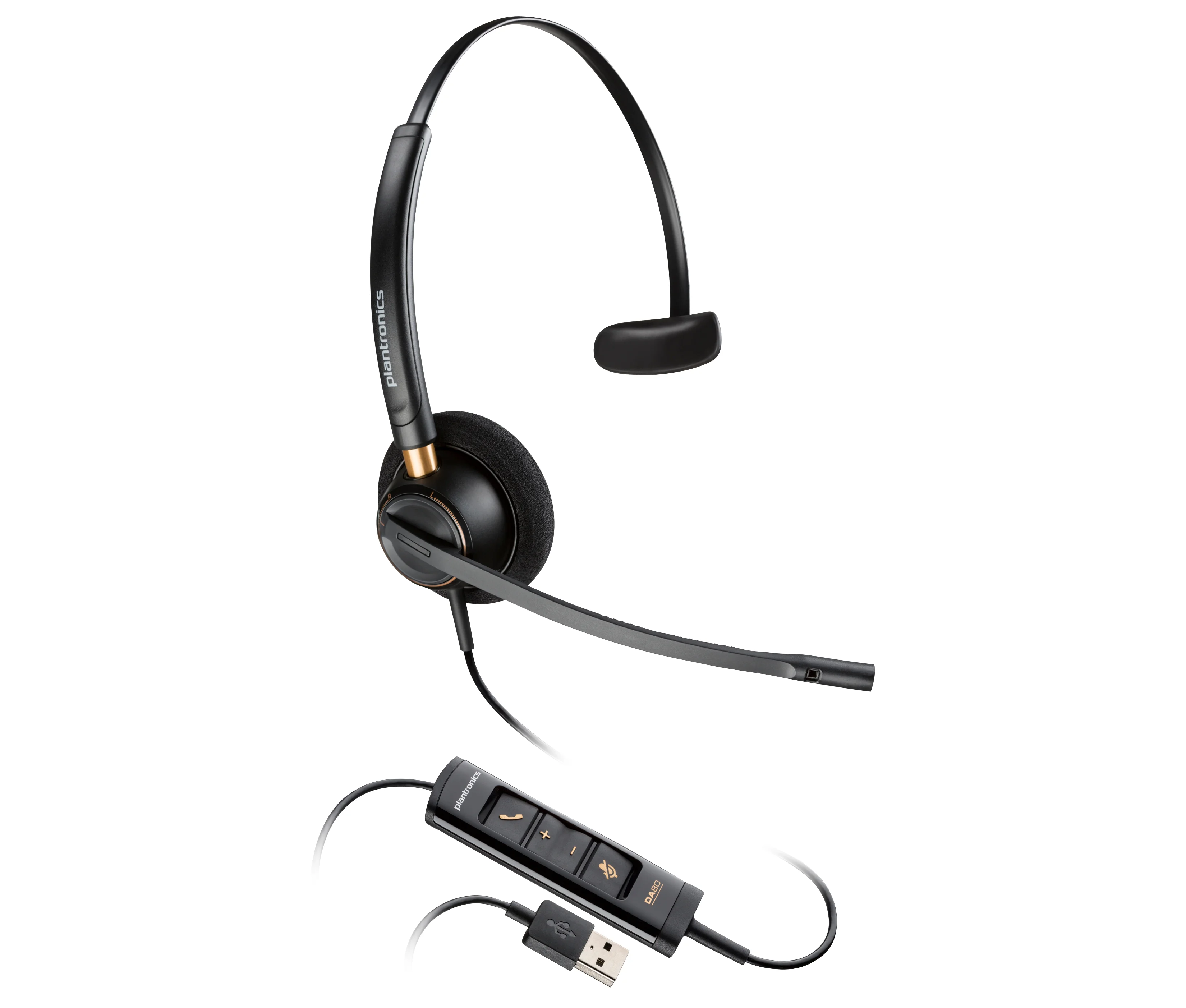HP Poly EncorePro 515 Monaurales-Headset mit USB-A, zertifiziert für Microsoft Teams