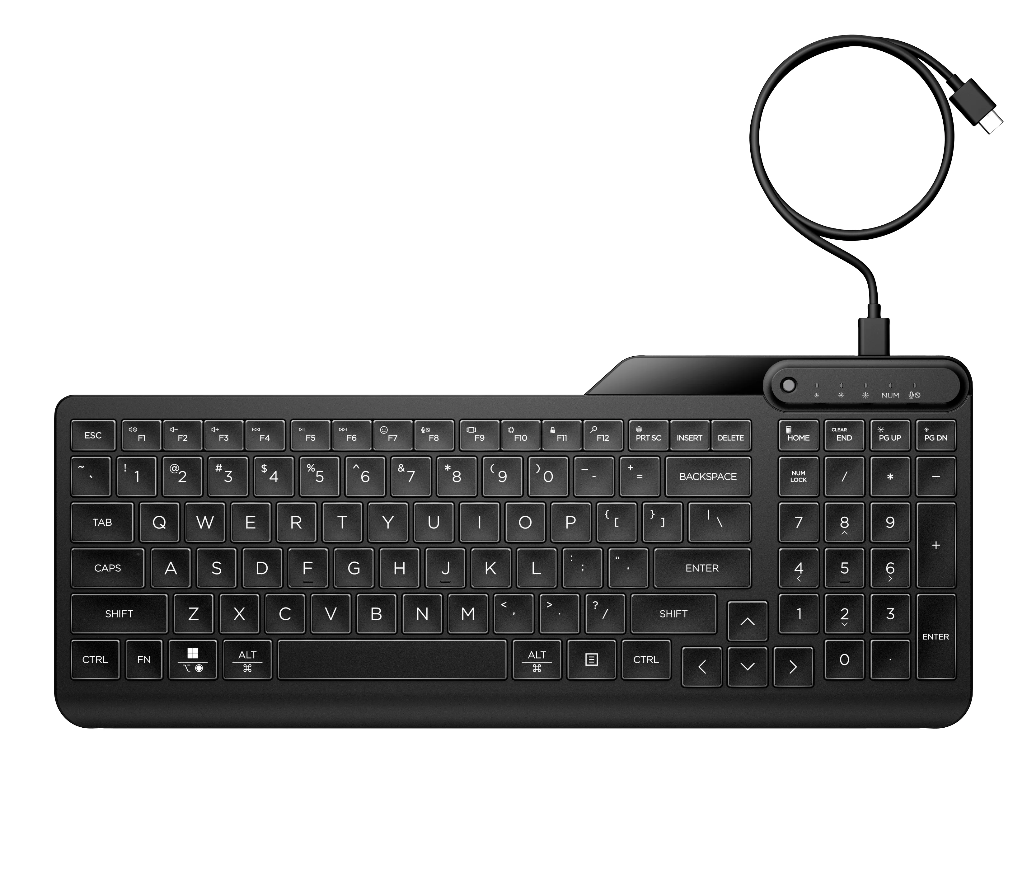 HP 405 Tastatur mit Hintergrundbeleuchtung für mehrere Geräte
