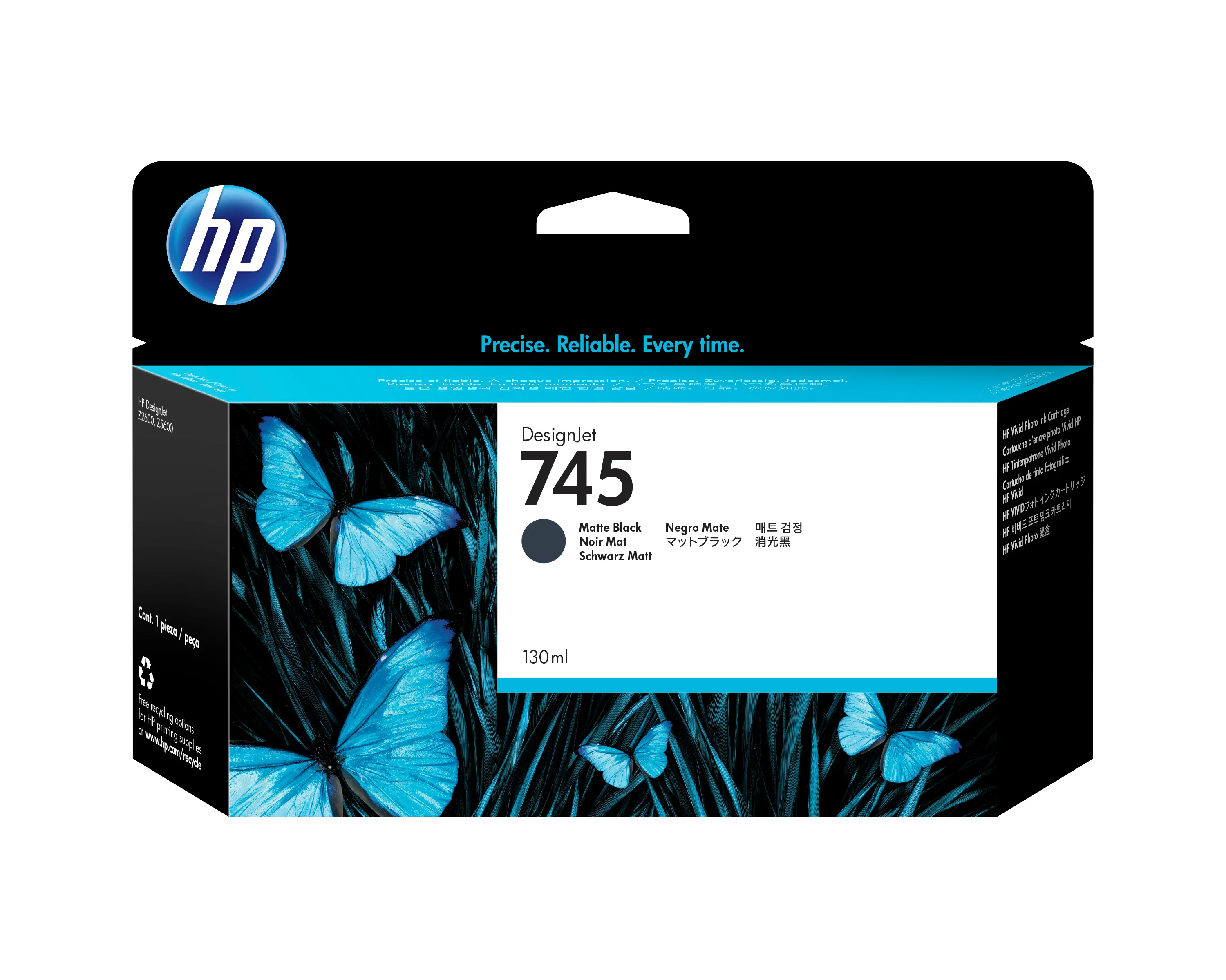 HP 745 DesignJet Druckerpatrone Mattschwarz, 130 ml