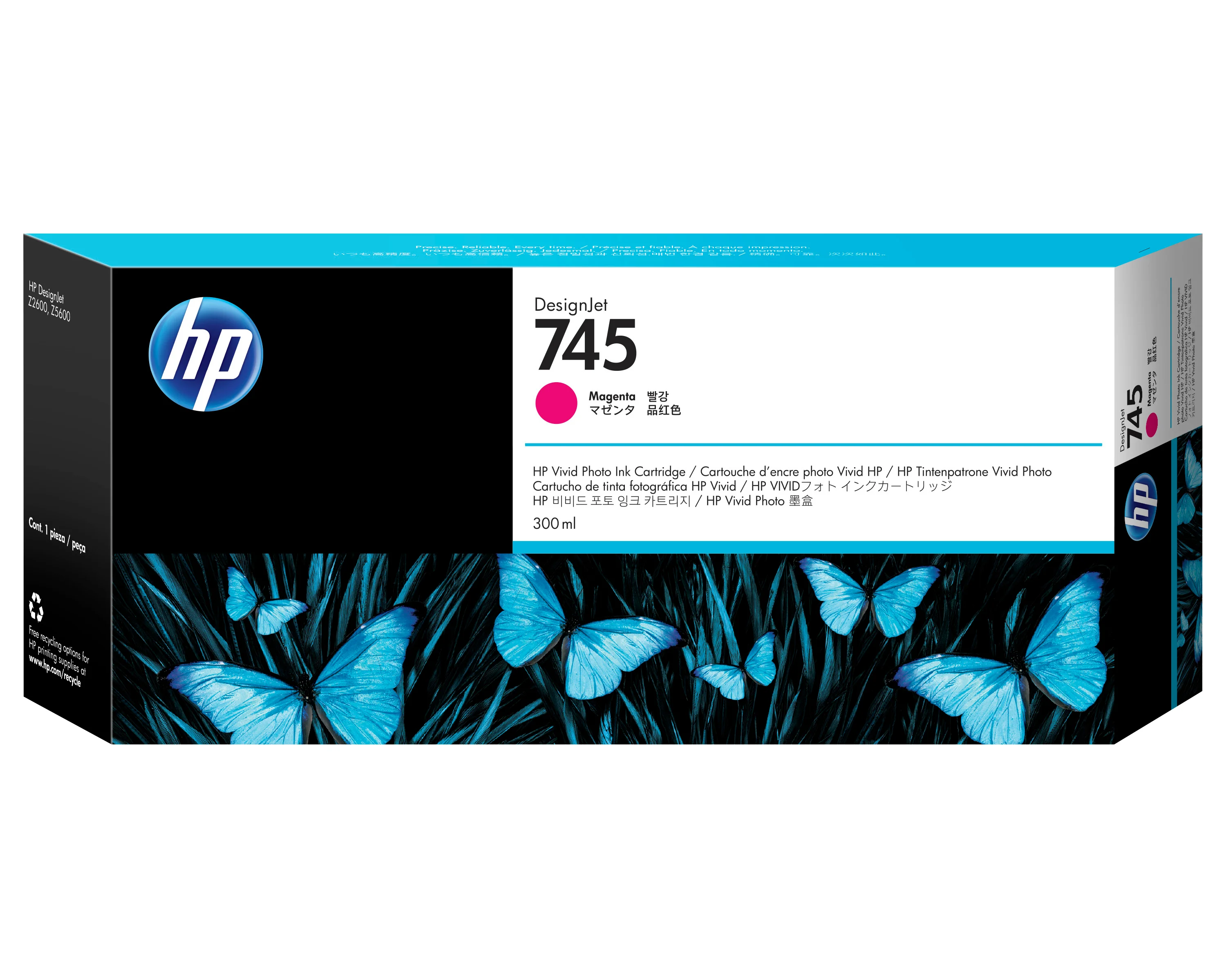 HP 745 DesignJet Druckerpatrone Magenta, 300 ml