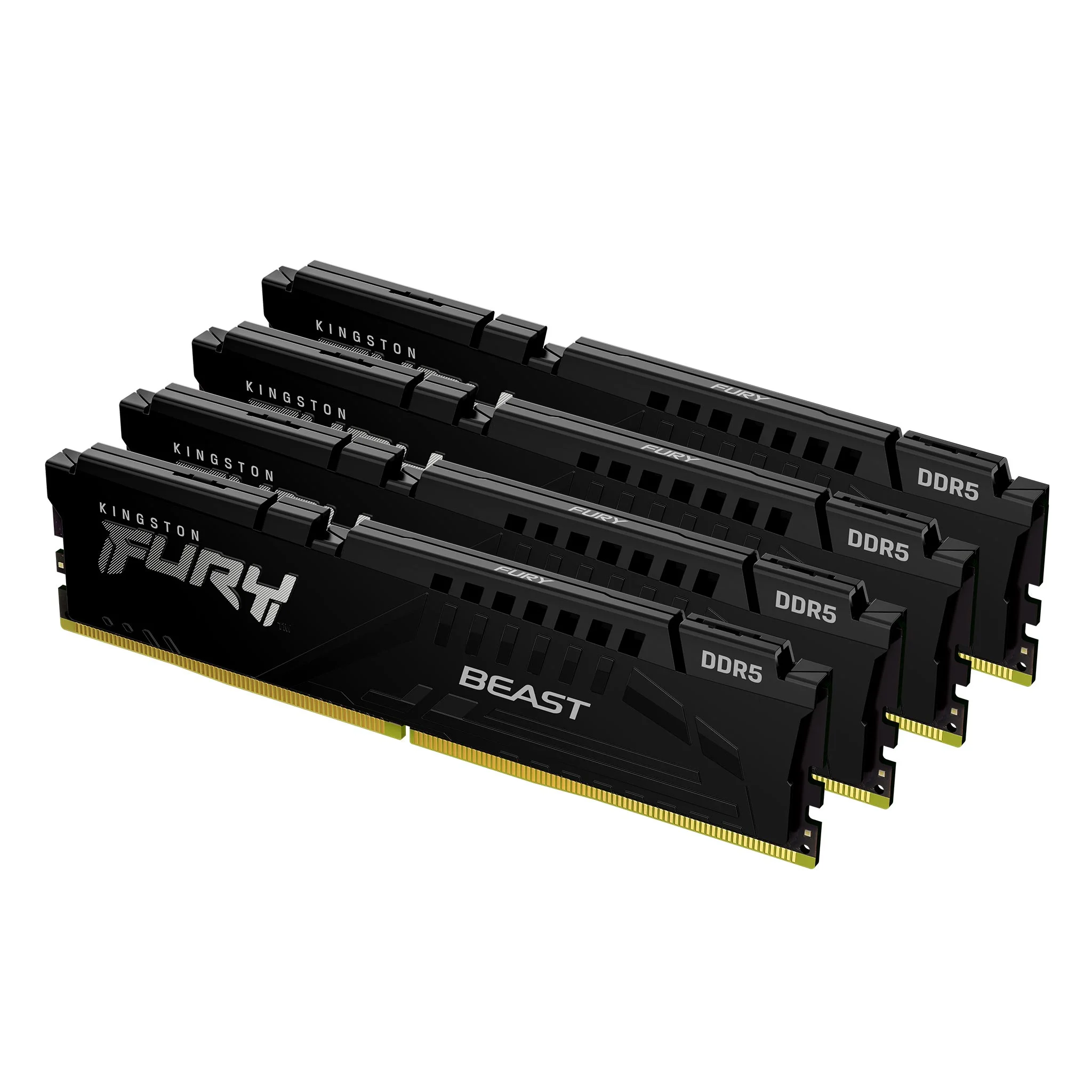 Kingston Technology FURY Beast 64 GB 5200 MT/s DDR5 CL40 DIMM (4er-Kit) Black XMP