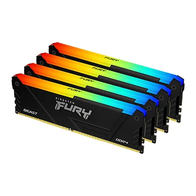 Kingston Technology FURY Beast 128GB 3600MT/s DDR4 CL18 DIMM (4er-Kit) RGB