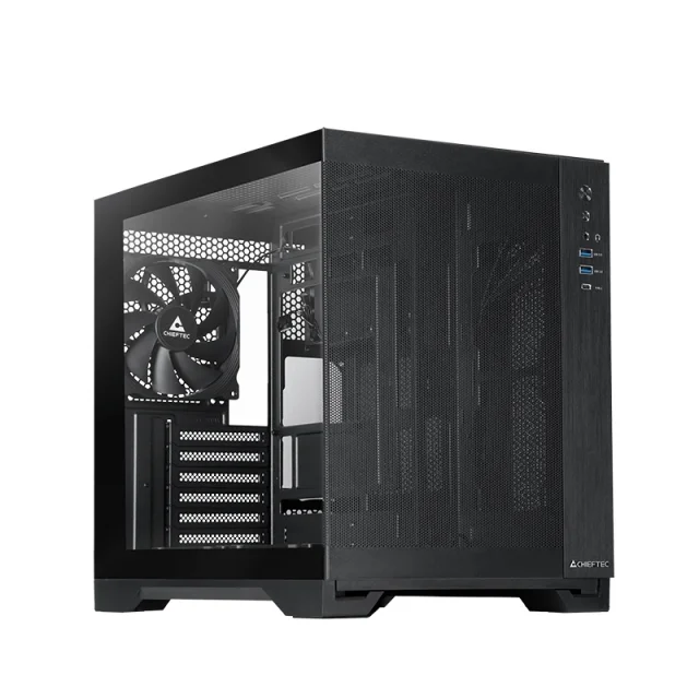 Chieftec mATX Gehäuse GM-30B-M-OP, black Cube Schwarz