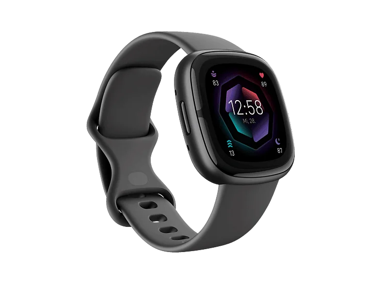 FITBIT Sense 2 Smartwatch Aluminium Elastomer, S/L, Shadow Grey/Graphite