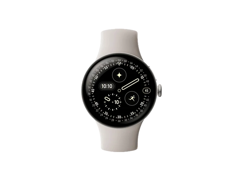 GOOGLE Pixel Watch 4 41 Wi-Fi Smartwatch Fluorelastomer, 130-215, Porcelain