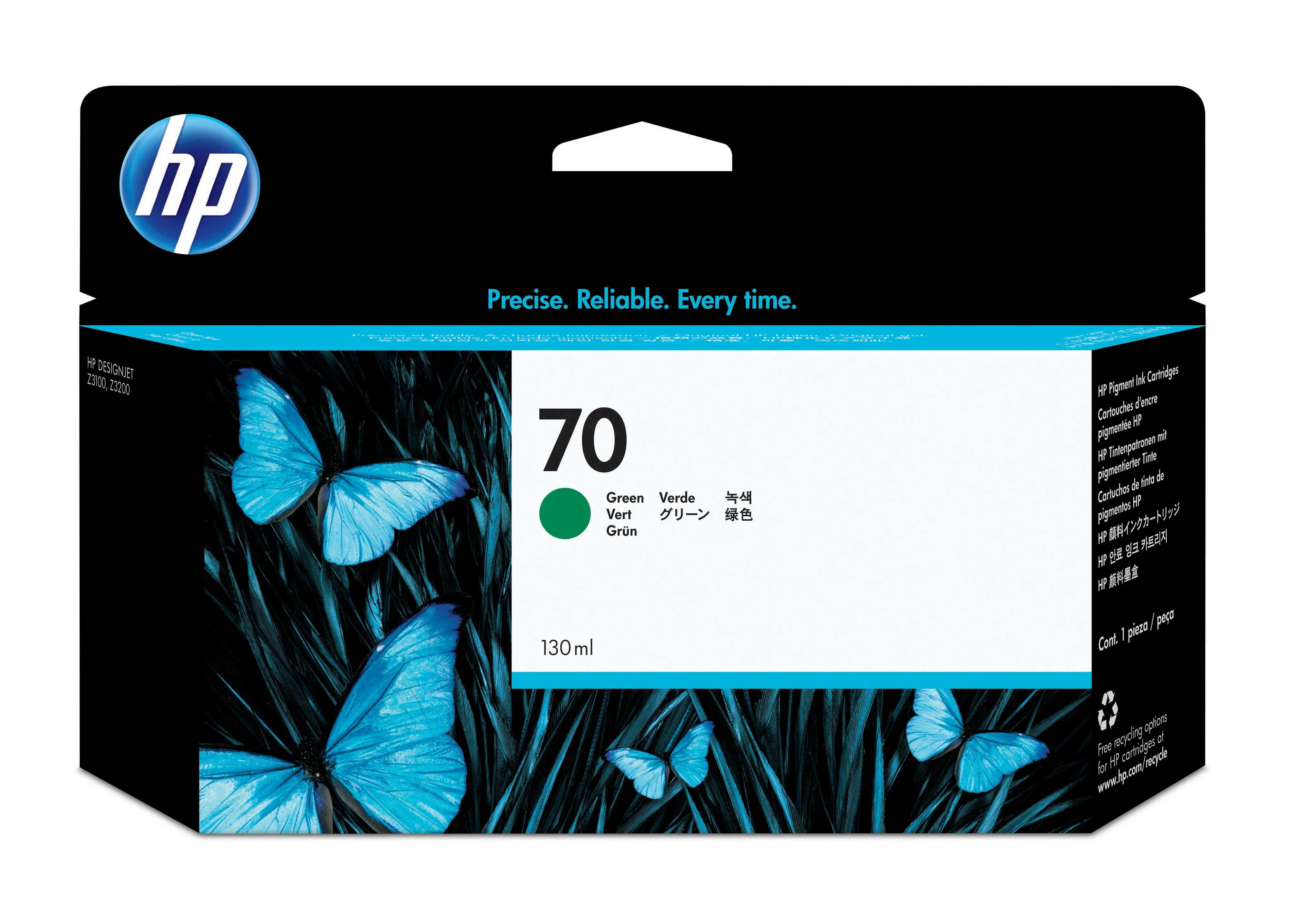 HP 70 Grün Druckerpatrone, 130 ml