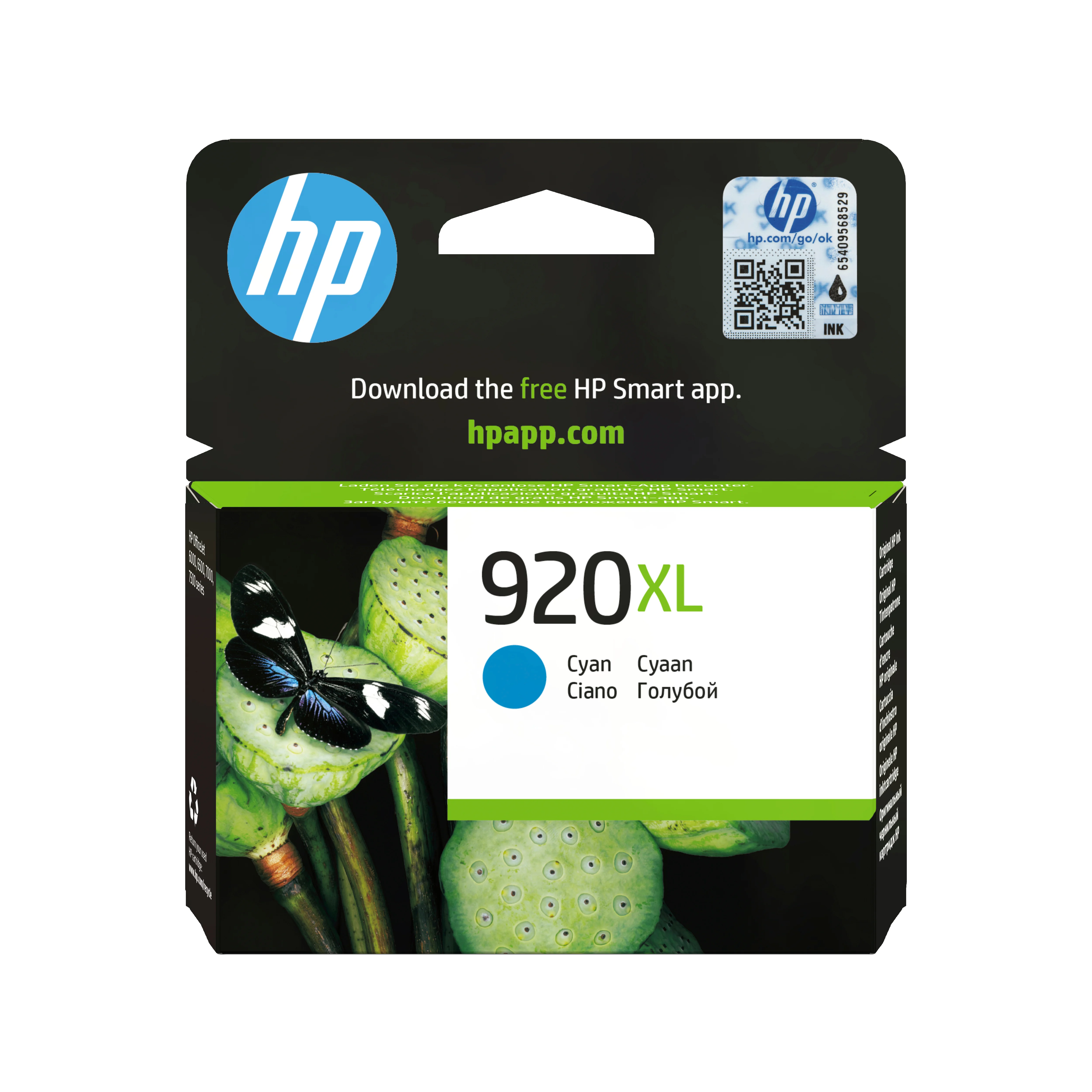 HP 920XL Cyan Original Druckerpatrone mit hoher Reichweite