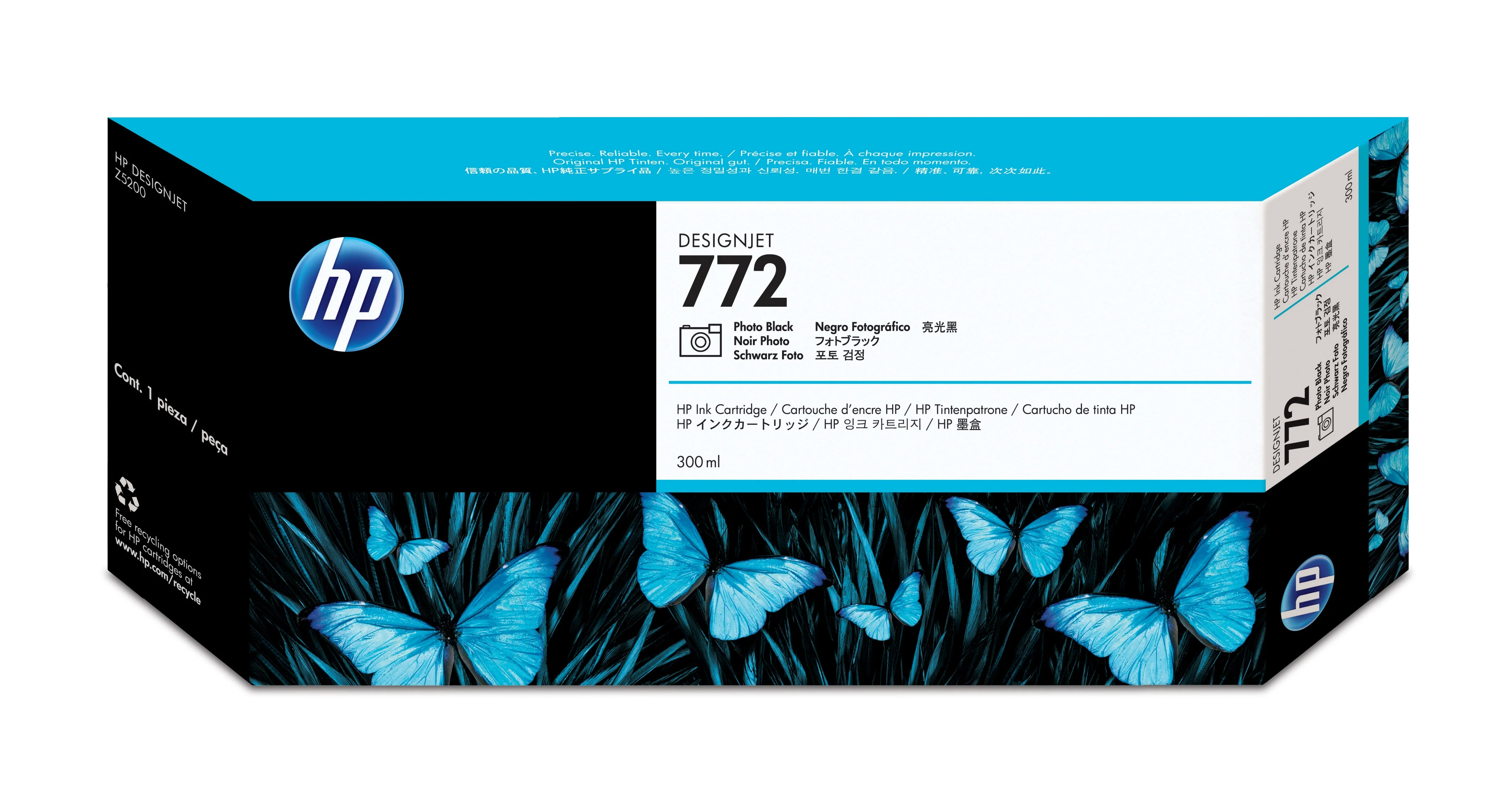 HP 772 Fotoschwarz DesignJet Druckerpatrone, 300 ml