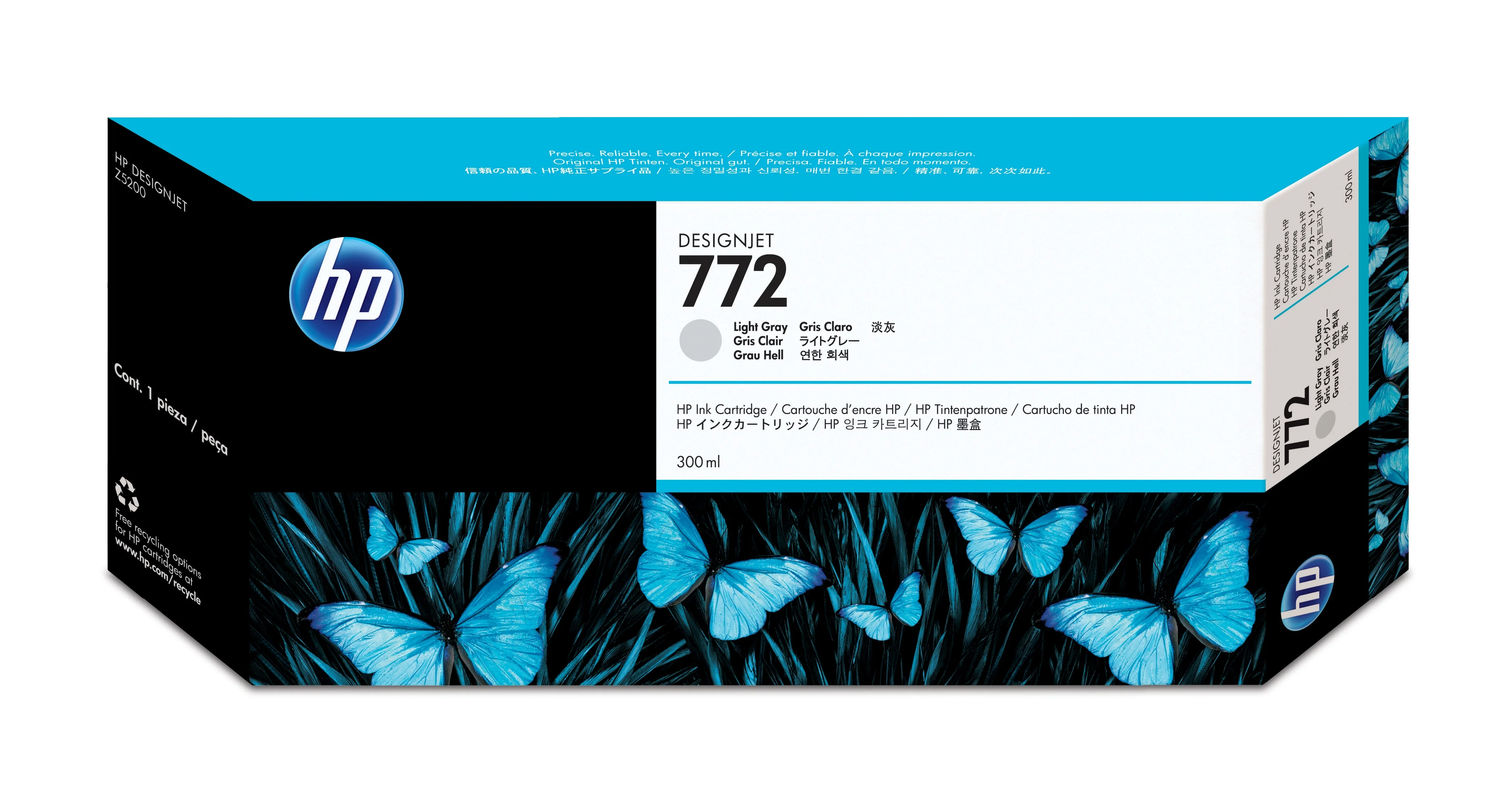 HP 772 Hellgrau DesignJet Druckerpatrone, 300 ml