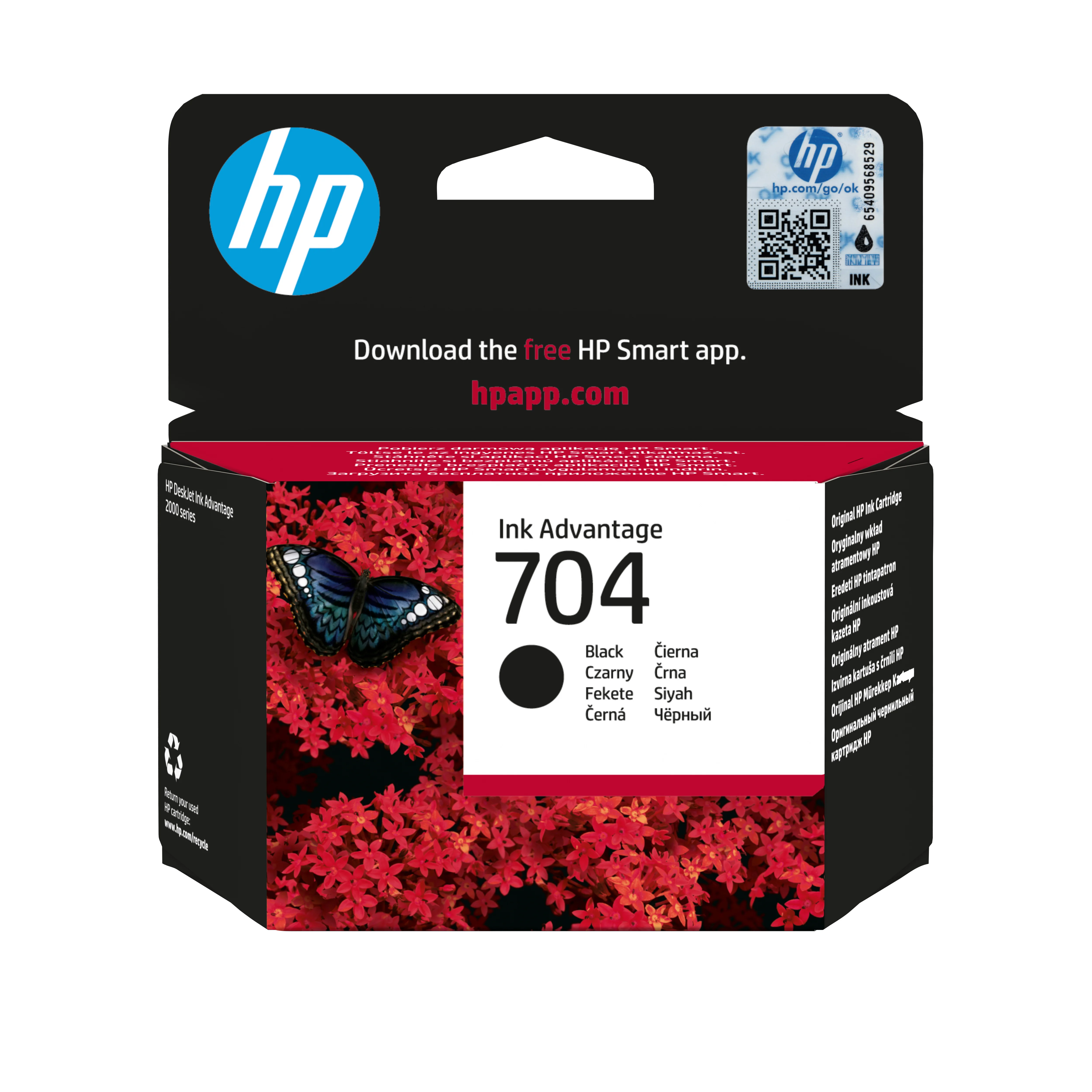 HP 704 Schwarz Original Ink Advantage Druckerpatrone