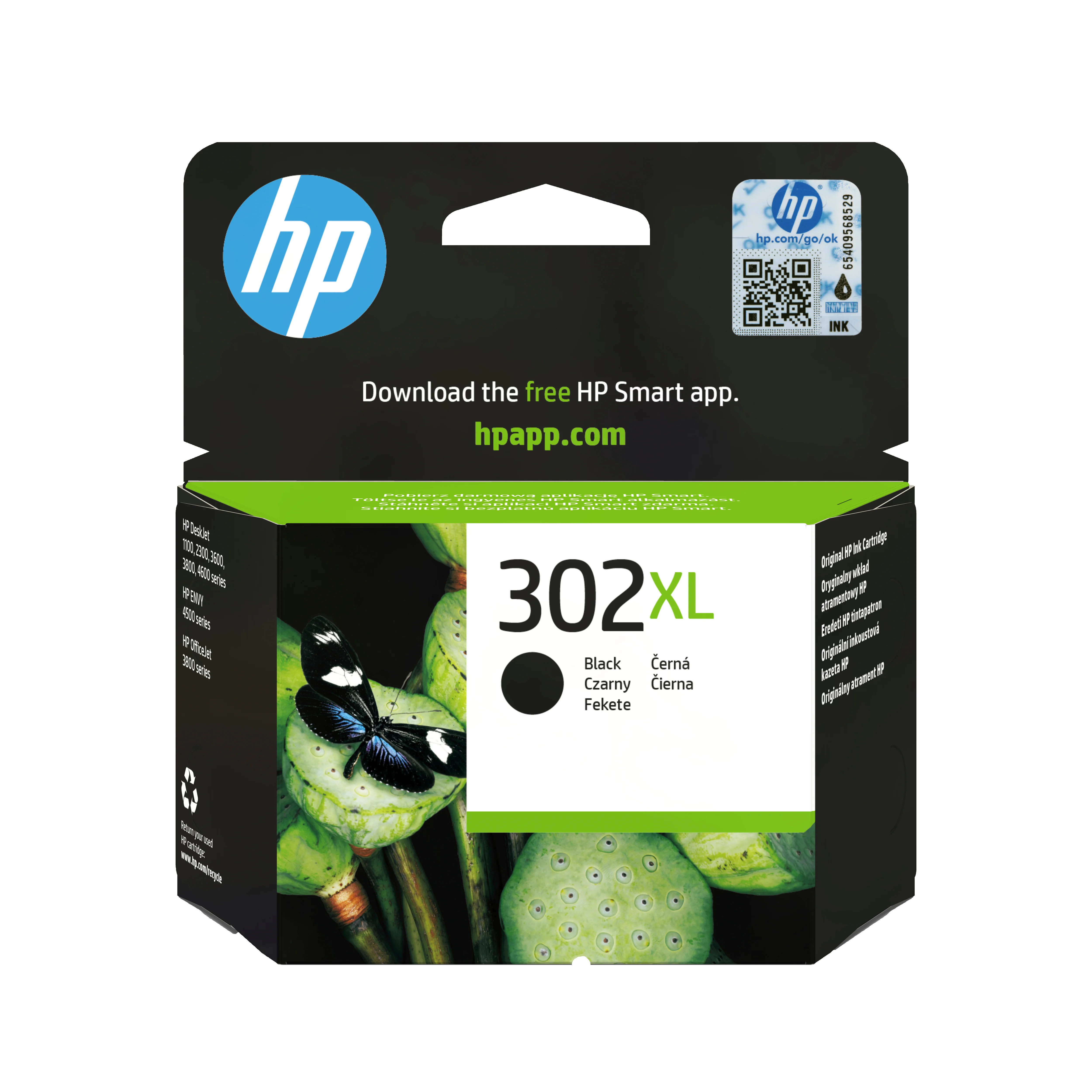 HP Original 302XL Schwarz Druckerpatrone mit hoher Reichweite