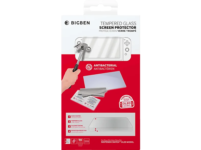 BIGBEN SCREEN PROTECTOR SWITCH OLED Bildschirmschutz, Transparent