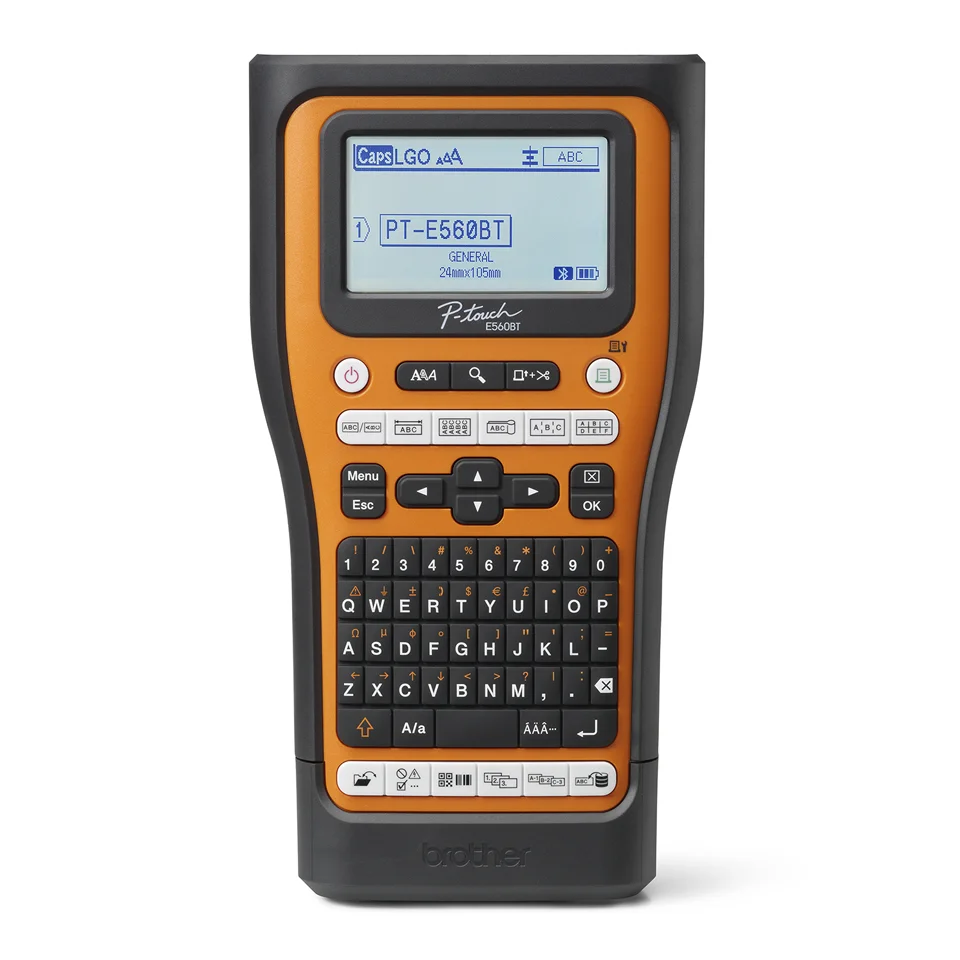 Brother PT-E560BTVP Etikettendrucker Wärmeübertragung 180 x 180 DPI 20 mm/sek Verkabelt & Kabellos HSE/TZe Bluetooth QWERTY