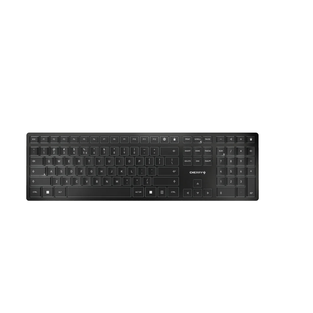 CHERRY KW 9100 SLIM Tastatur Universal RF Wireless + Bluetooth QWERTY Englisch Schwarz