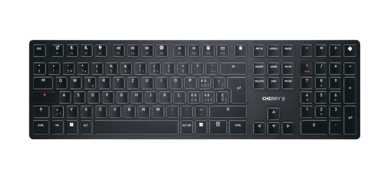 CHERRY KW X ULP Tastatur Heimbüro USB + RF Wireless + Bluetooth QWERTZ Schweiz Schwarz
