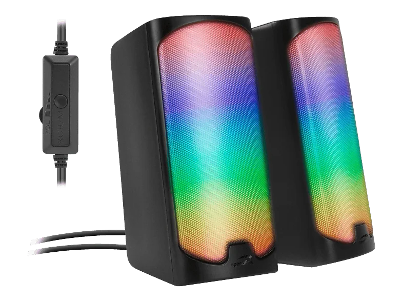 SPEEDLINK TONOS RGB Gaming Stereo-Lautsprecher, Schwarz