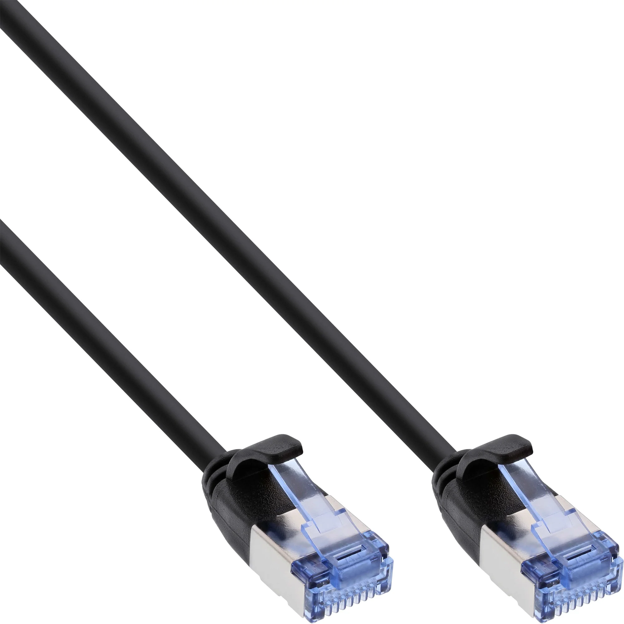 InLine Patchkabel slim, U/FTP PiMf, Cat.6A, schwarz, 2m