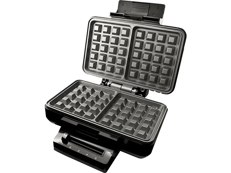KOENIC KWA 3221 Waffeleisen Schwarz/Edelstahl