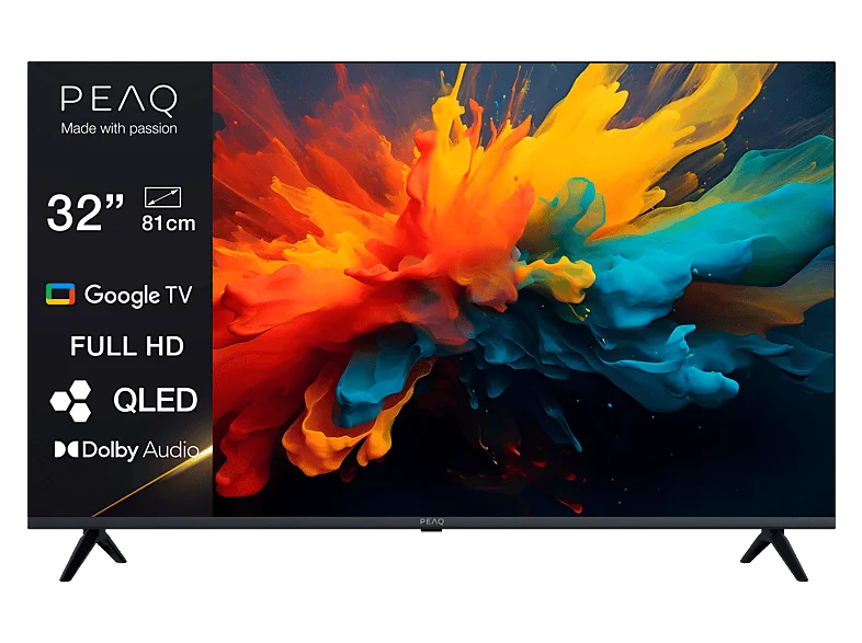 PEAQ PTV 32GQF-5026T QLED TV (Flat, 32 Zoll / 80 cm, Full-HD, SMART TV)