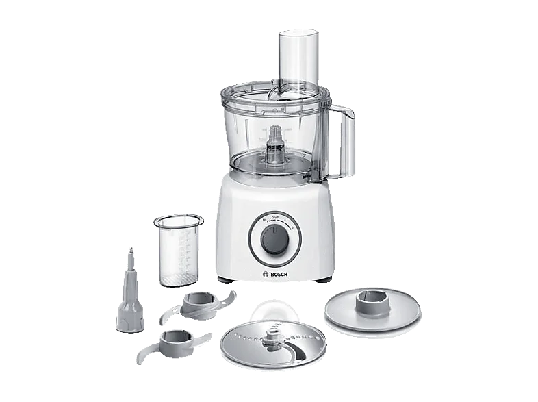 BOSCH MCM3100W Kompaktküchenmaschine Weiß (Rührschüsselkapazität: 2,3 l, 800 Watt)
