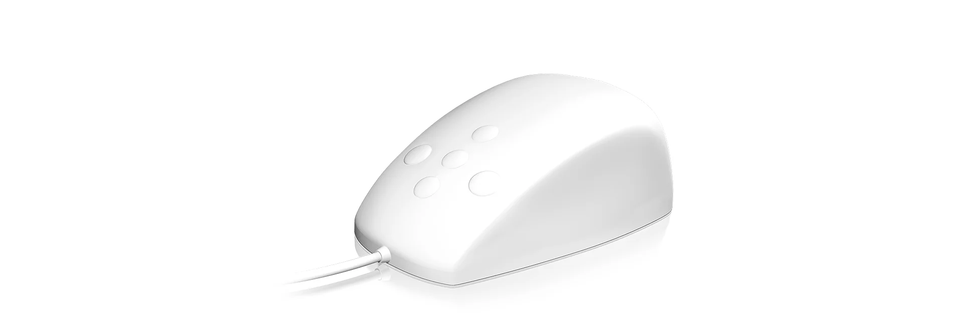 KeySonic KSM-3020M-W, Wasserdichte Maus, Silikone, USB, Wasserdicht IP68, weiß