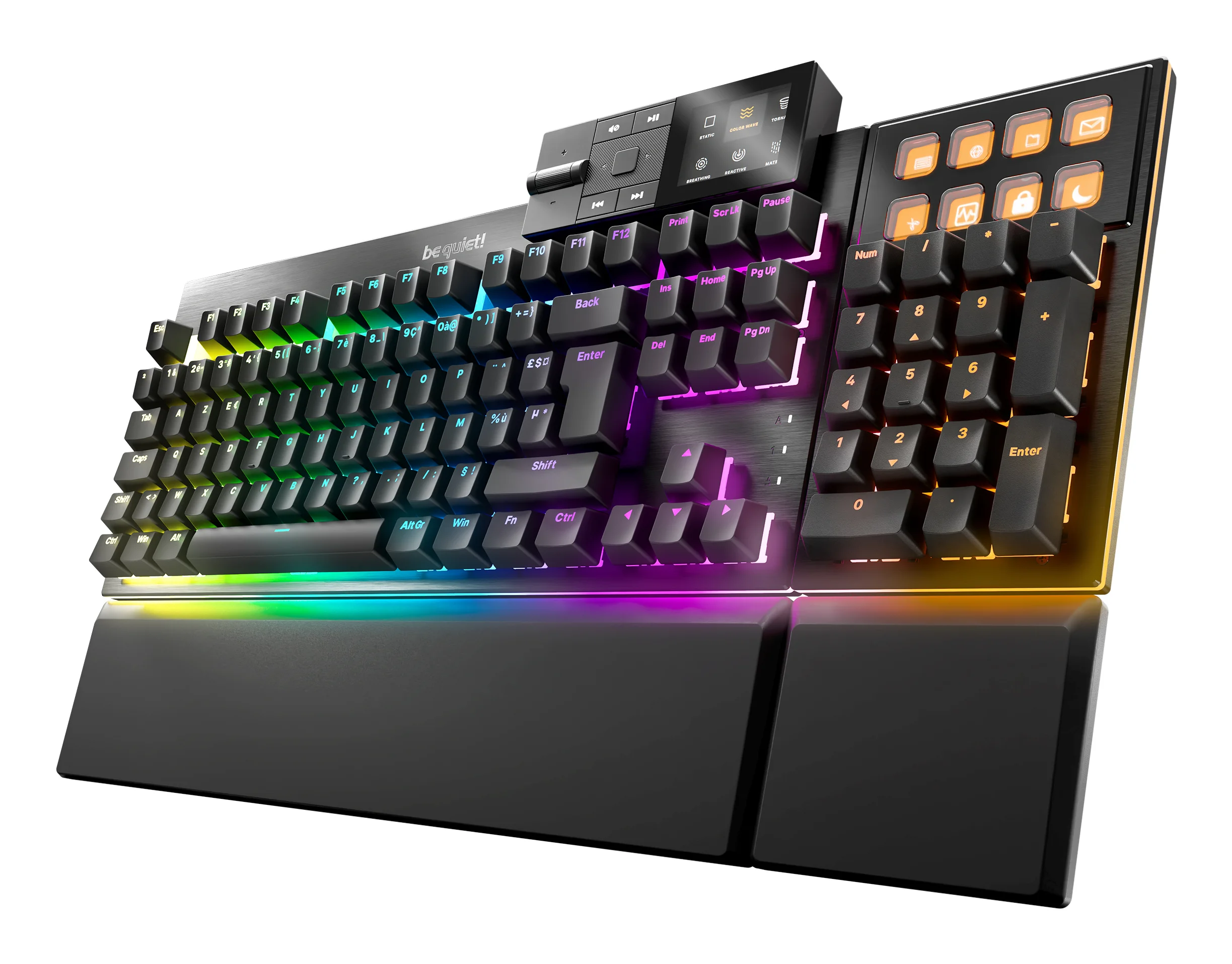be quiet! Dark Mount Silent Tactile FR ISO Tastatur Gaming USB AZERTY Französisch Schwarz