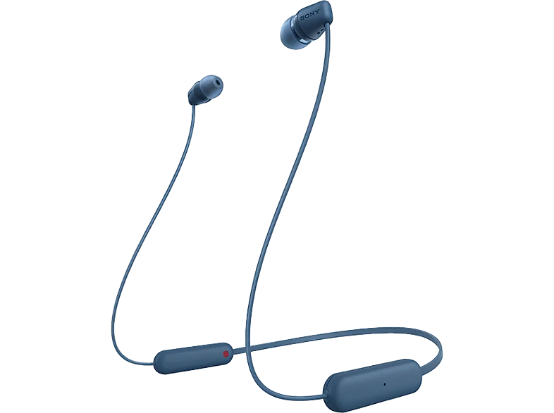 SONY WI-C100, In-ear Kopfhörer Bluetooth Blau
