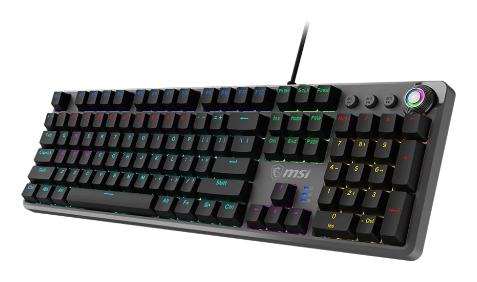 MSI FORGE GK310 RED DE Tastatur Gaming USB QWERTY Deutsch Schwarz
