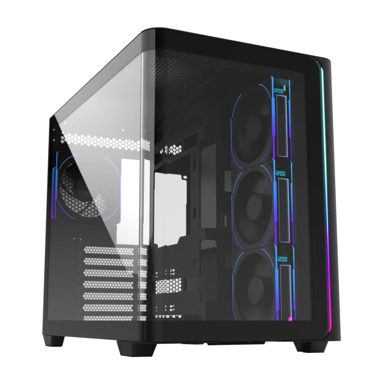 FSP M580-BP Plus Gehäuse Midi Tower mITX, mATX Schwarz ARGB