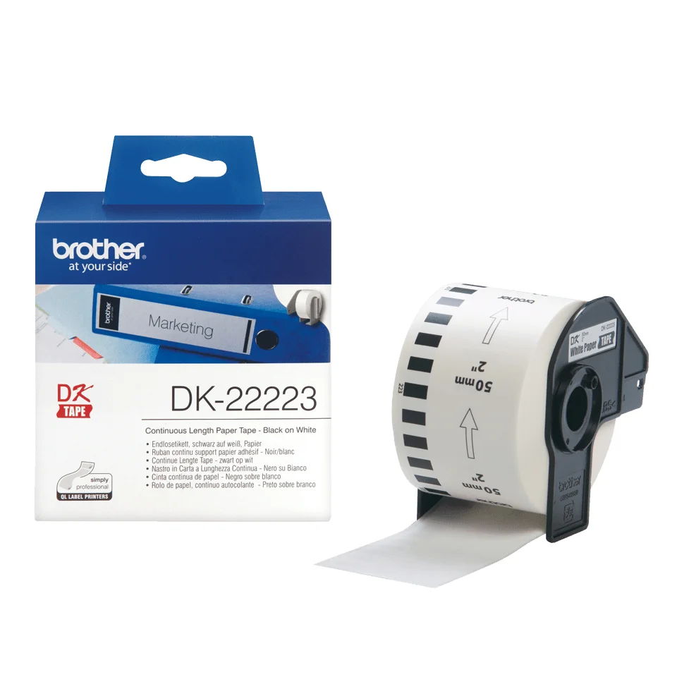 Brother DK-22223 Druckeretikett Weiß