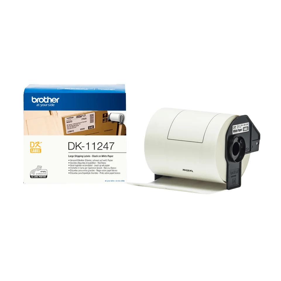 Brother DK-11247 Etiketten erstellendes Band Schwarz auf weiss