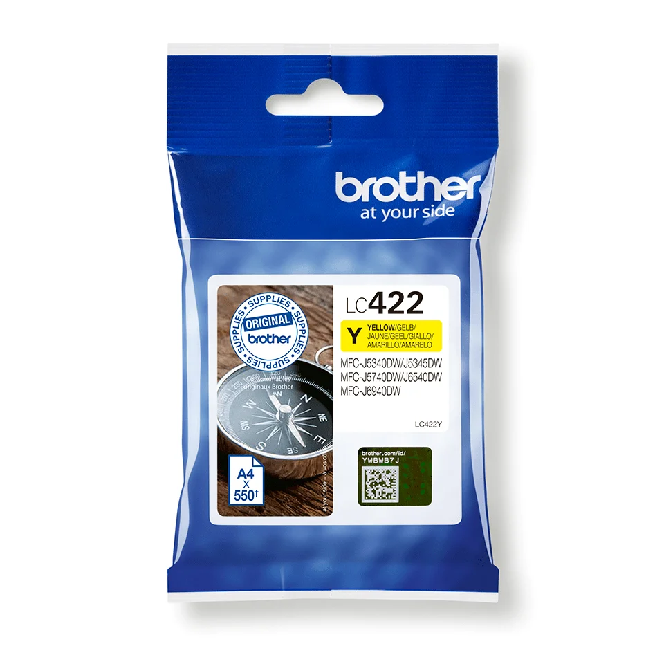 Brother LC-422Y Druckerpatrone 1 Stück(e) Original Gelb