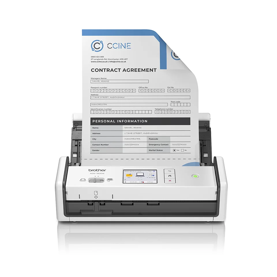 Brother ADS-1800W Scanner ADF-Scanner 600 x 600 DPI A4 Weiß