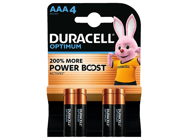 DURACELL 137516 AAA Batterie, Alkaline, 1.5 Volt 4 Stück