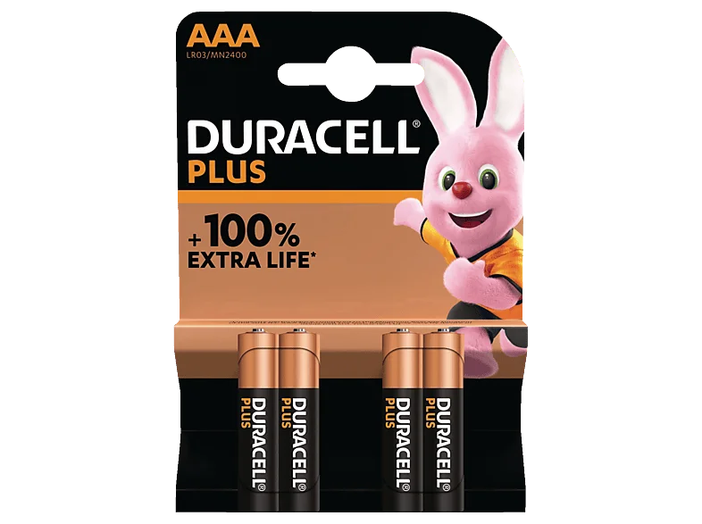 DURACELL 141117 AAA Batterie, Alkaline, 1.5 Volt 4 Stück