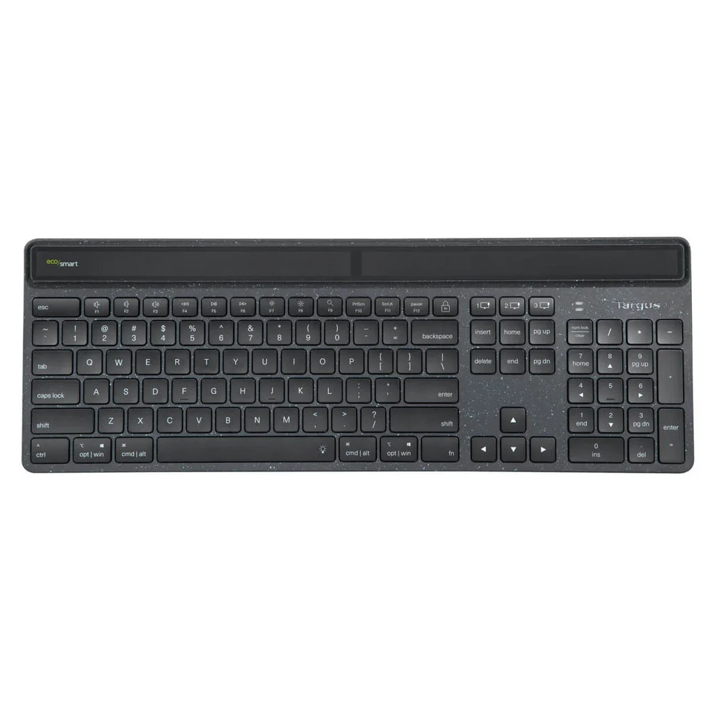 Targus Sustainable Energy Harvesting EcoSmart Tastatur Universal Bluetooth QWERTY Nordisch Schwarz