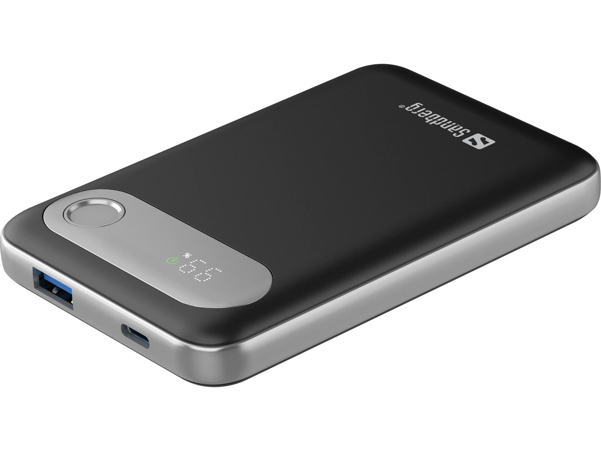 Sandberg 421-16 Powerbank Lithium Polymer (LiPo) 10000 mAh Aluminium, Schwarz