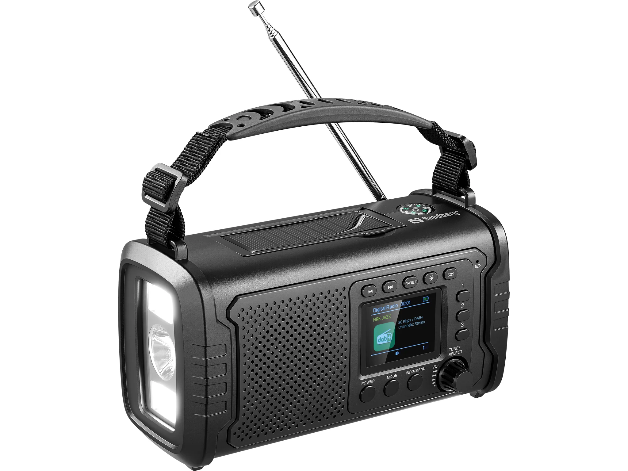 Sandberg 421-38 Radio Tragbar Analog & Digital Schwarz