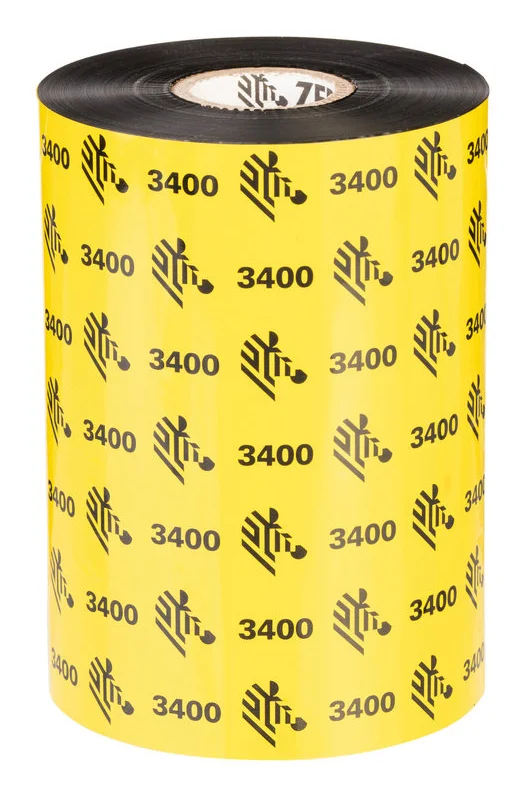Zebra 3400 Wax-Resin Thermoband 450 m Schwarz