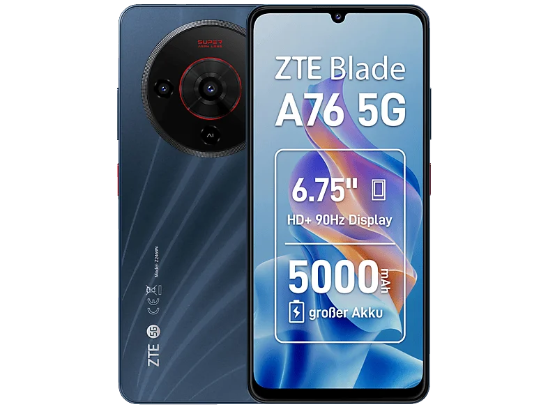 ZTE Blade A76 5G Black 128 GB Dual SIM