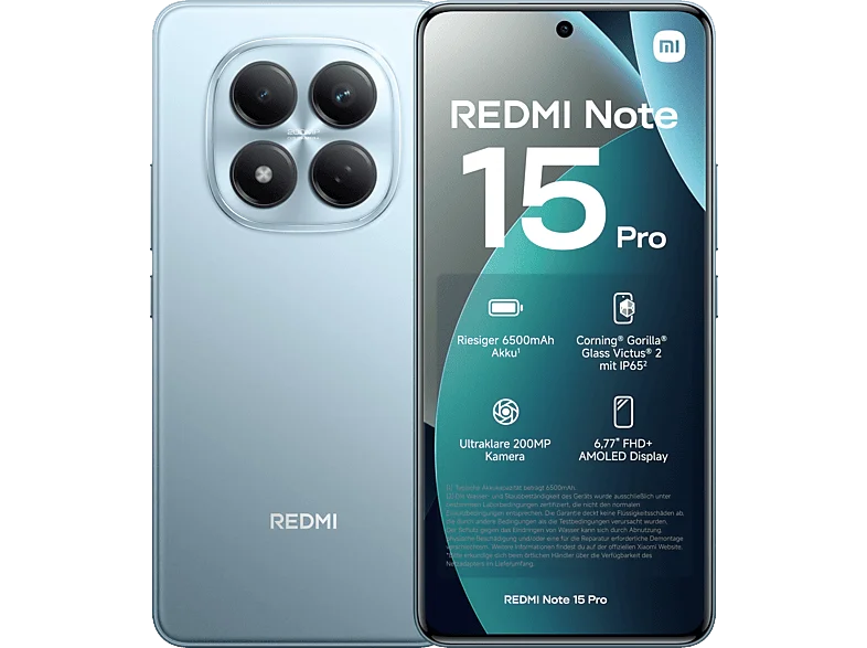 XIAOMI REDMI Note 15 Pro 256 GB Glacier Blue Dual SIM