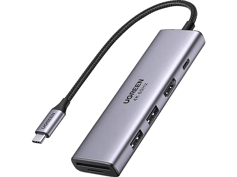 UGREEN Multifunktions USB-C (PD) Hub, Gray