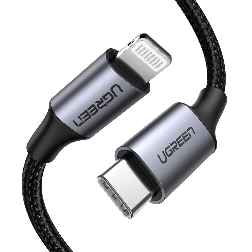 Ugreen 60759 Handykabel Schwarz, Silber 1 m USB C Lightning