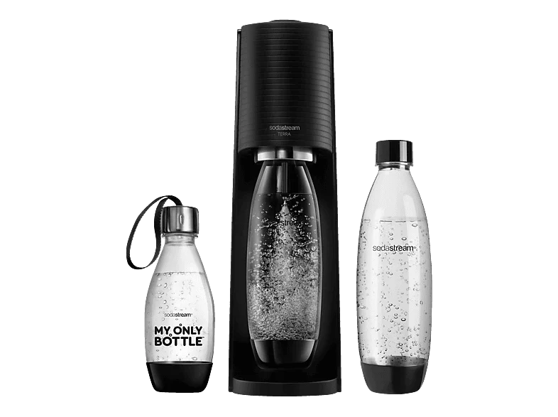 SODASTREAM Terra Vorteilspack Wassersprudler Schwarz